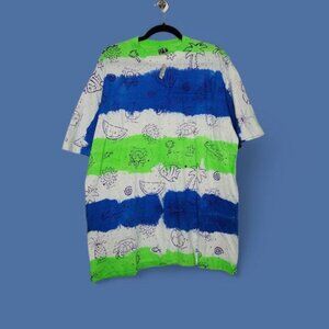 NWT Vintage Island Boyz Tie Dye Single Stitch All Over Nature Beach Surfer